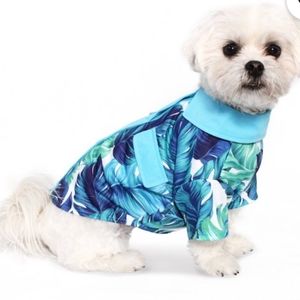 Vibrant Life Blue Tropical Palm Print Shirt Sz XXS NWT